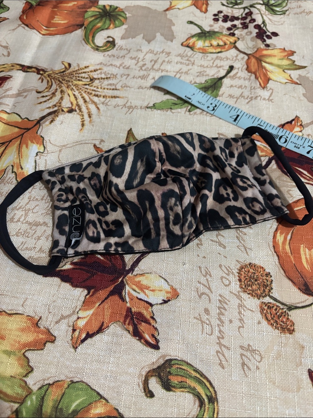 Leopard Print Face Mask in Brown and Black